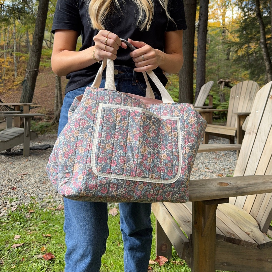 Large Floral Tote Bag