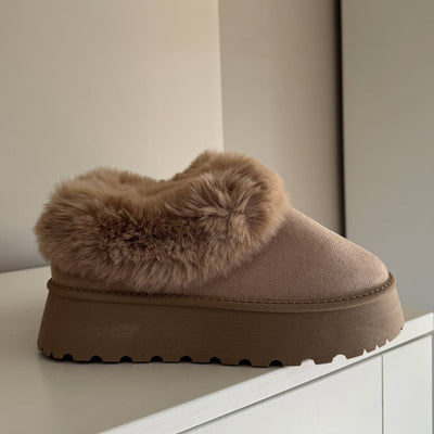 Nordic Fur Lined Platform Sandals