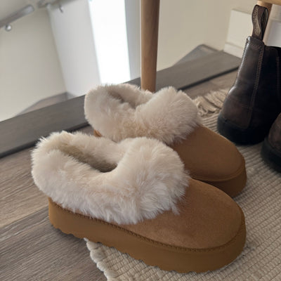 Nordic Fur Lined Platform Sandals