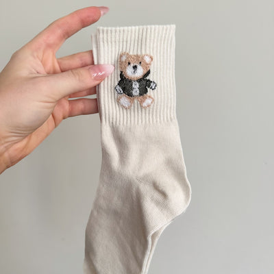 Embroidered Bear Socks Pack