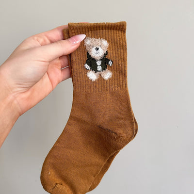 Embroidered Bear Socks Pack