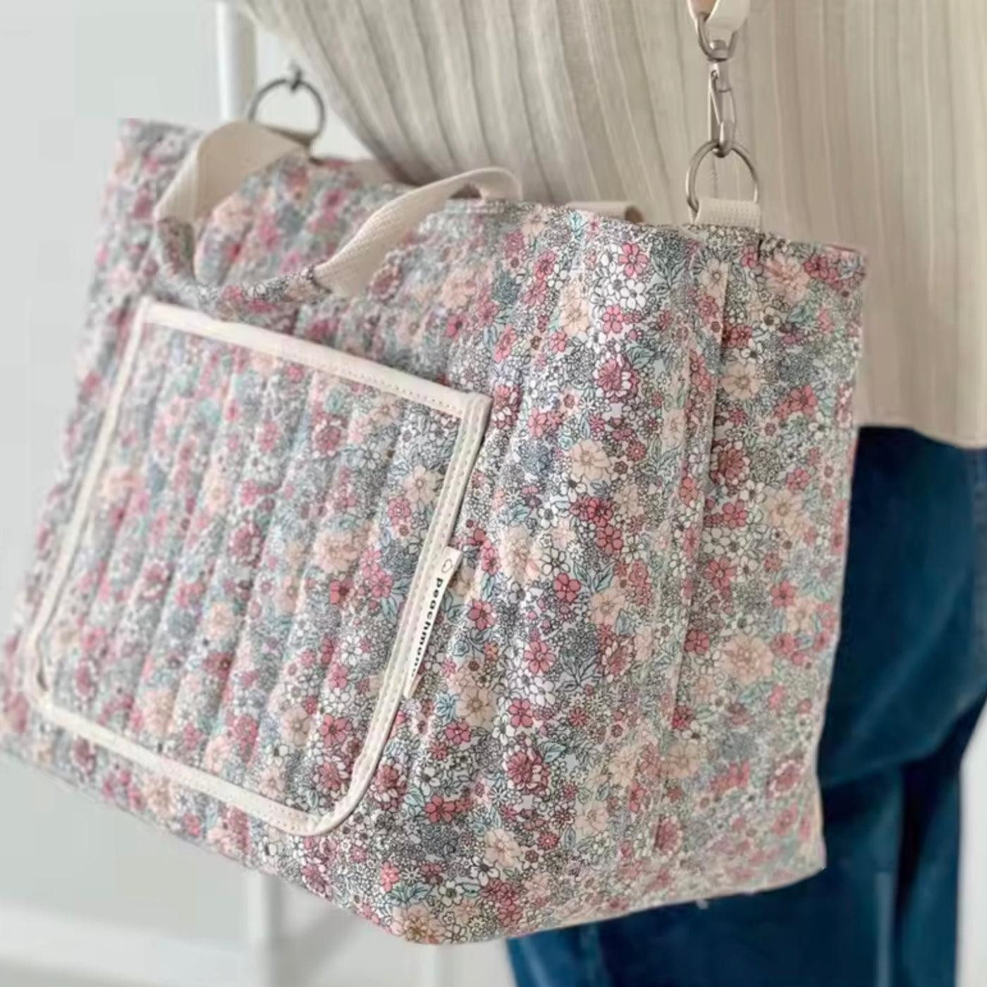 Large Floral Tote Bag