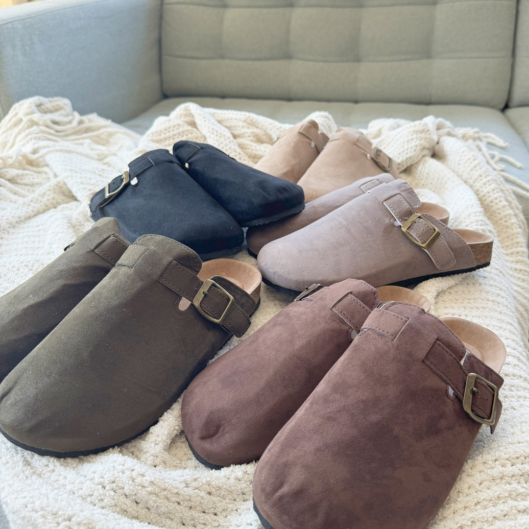 Nordic Suede Clogs