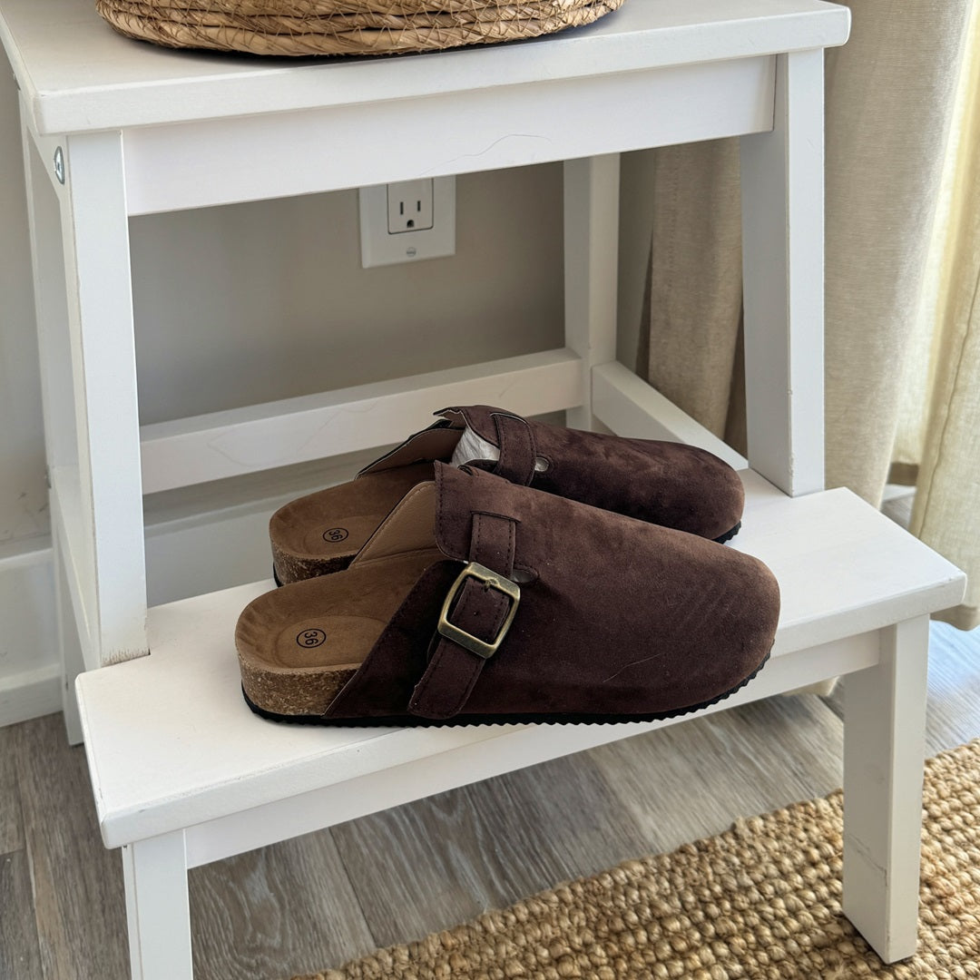 Nordic Suede Clogs