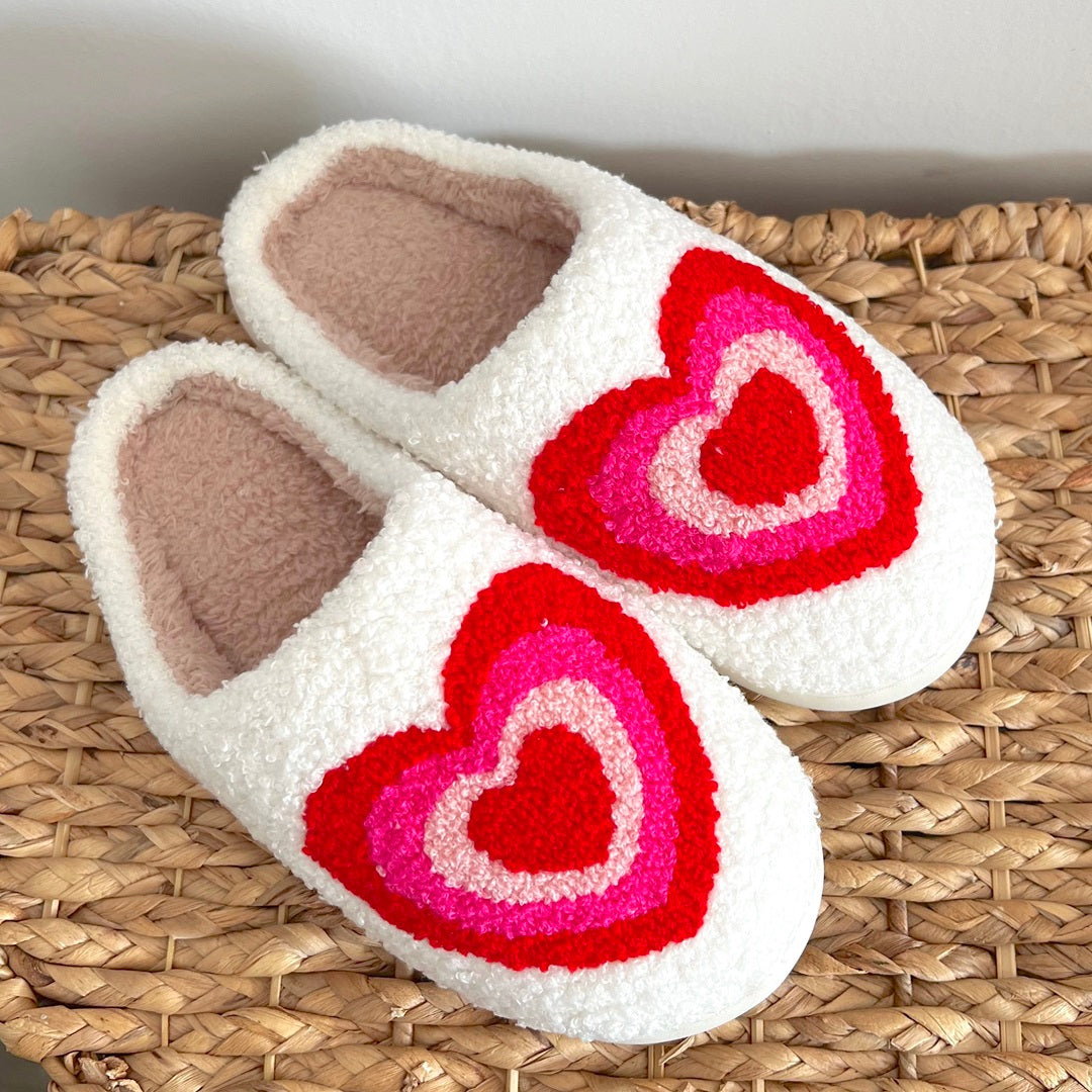 Vintage Heart Slippers