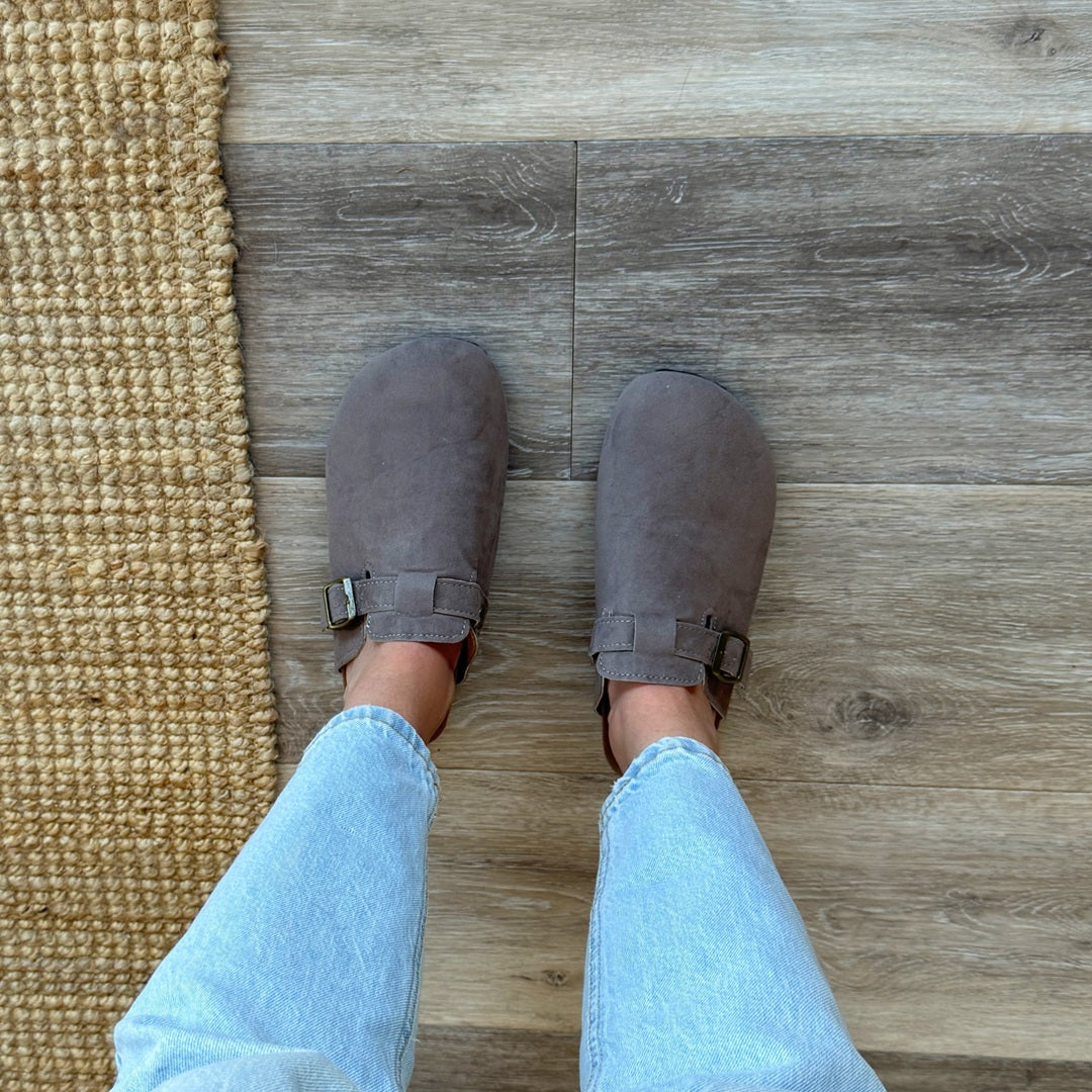 Nordic Suede Clogs