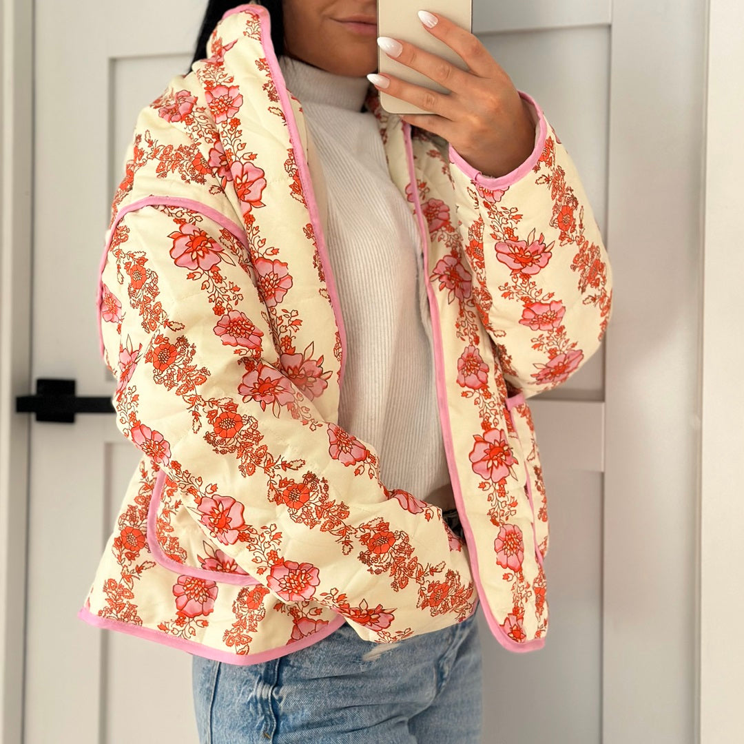 Floral padded jacket online