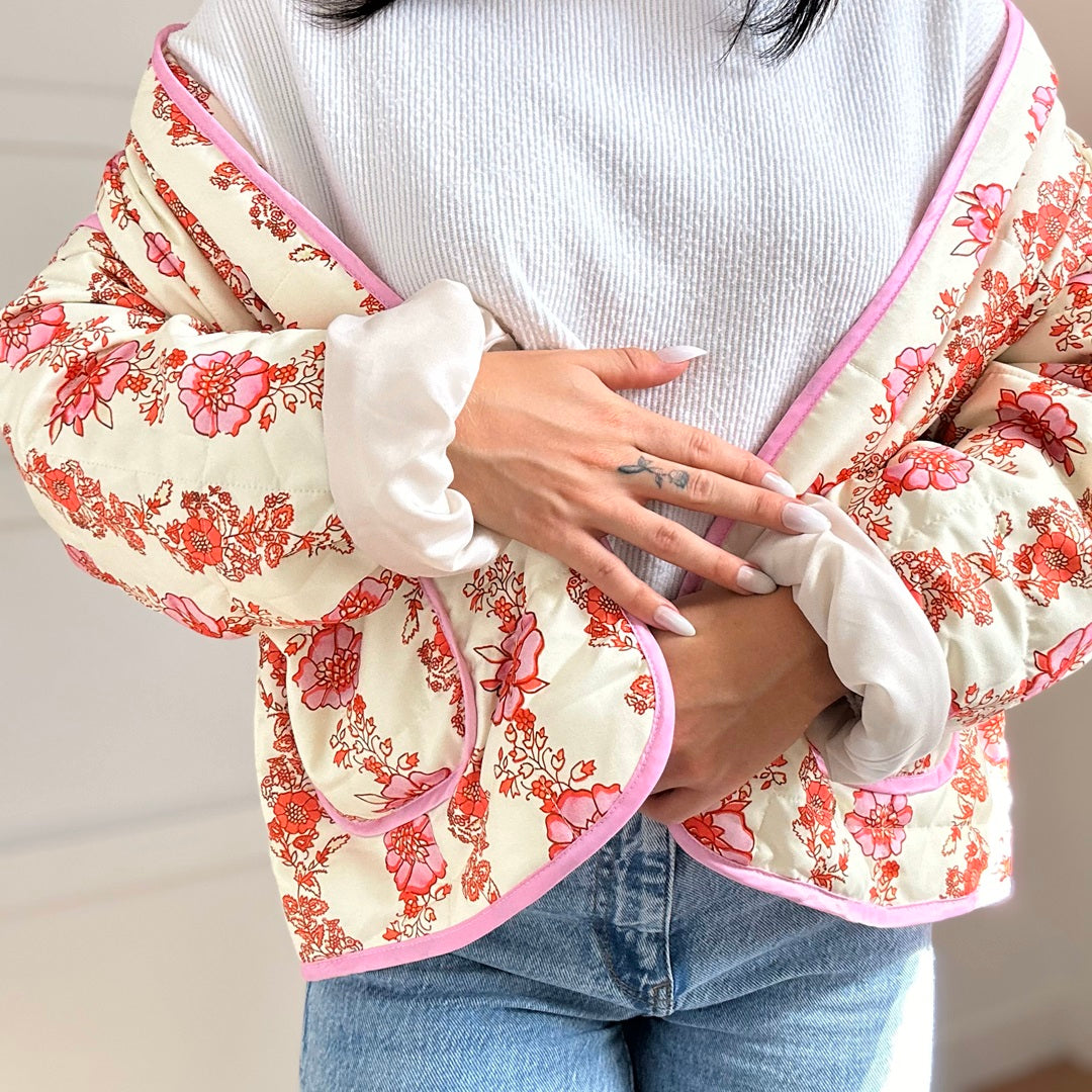 Sarah Floral Quilted Jacket