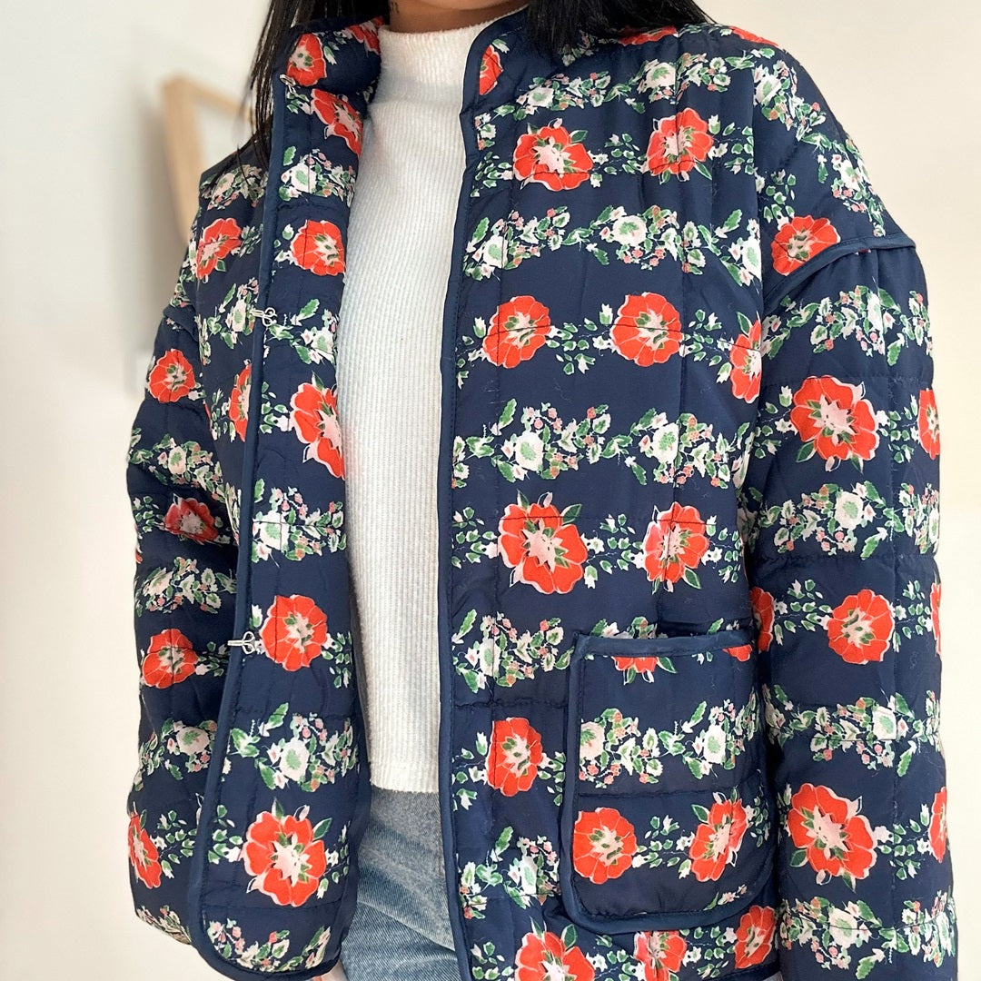 Veste matelassée à fleurs Zuri 