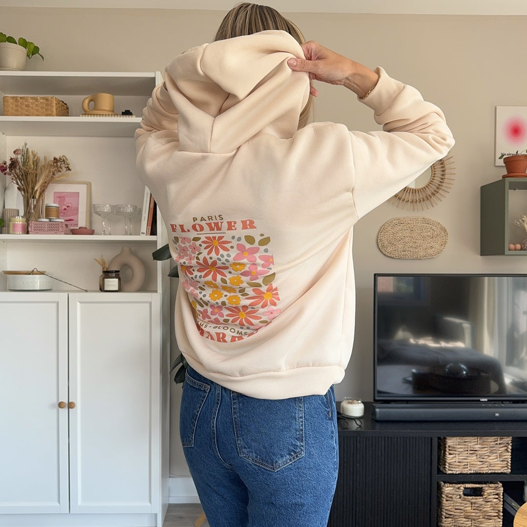 Paris Flower Market Hoodie