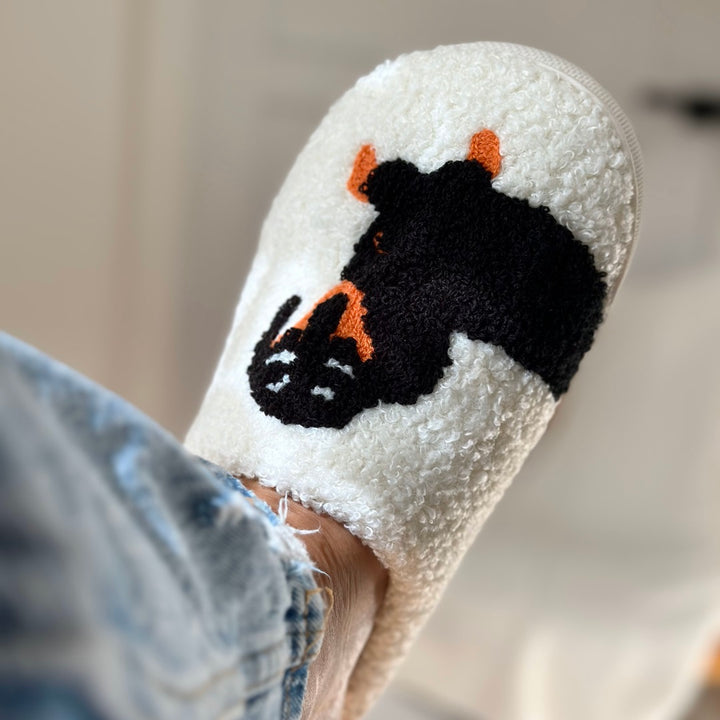 Dachshund Plush Slip on House Slippers Nordic Peace