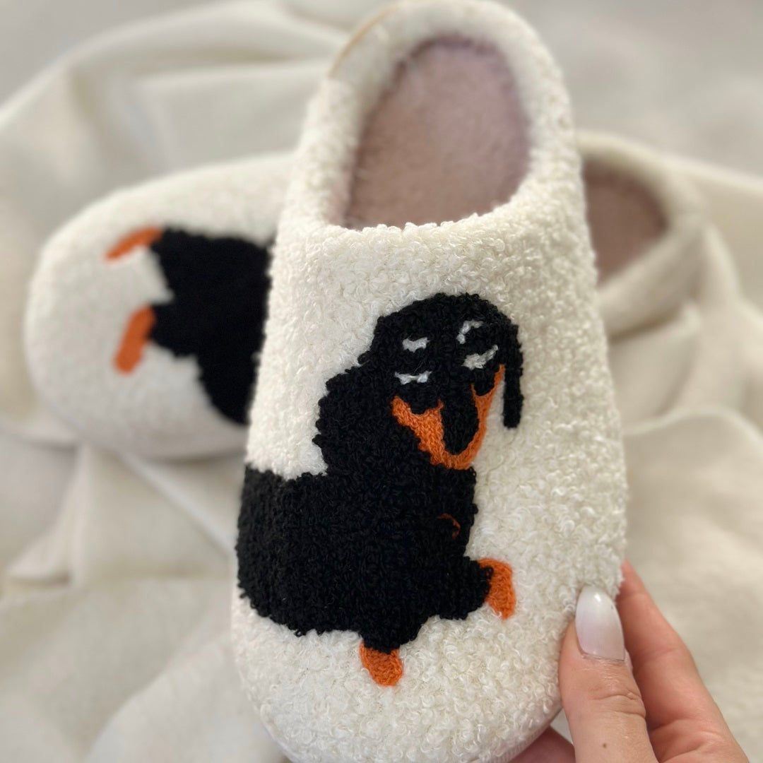 Fashion dachshund slipper socks