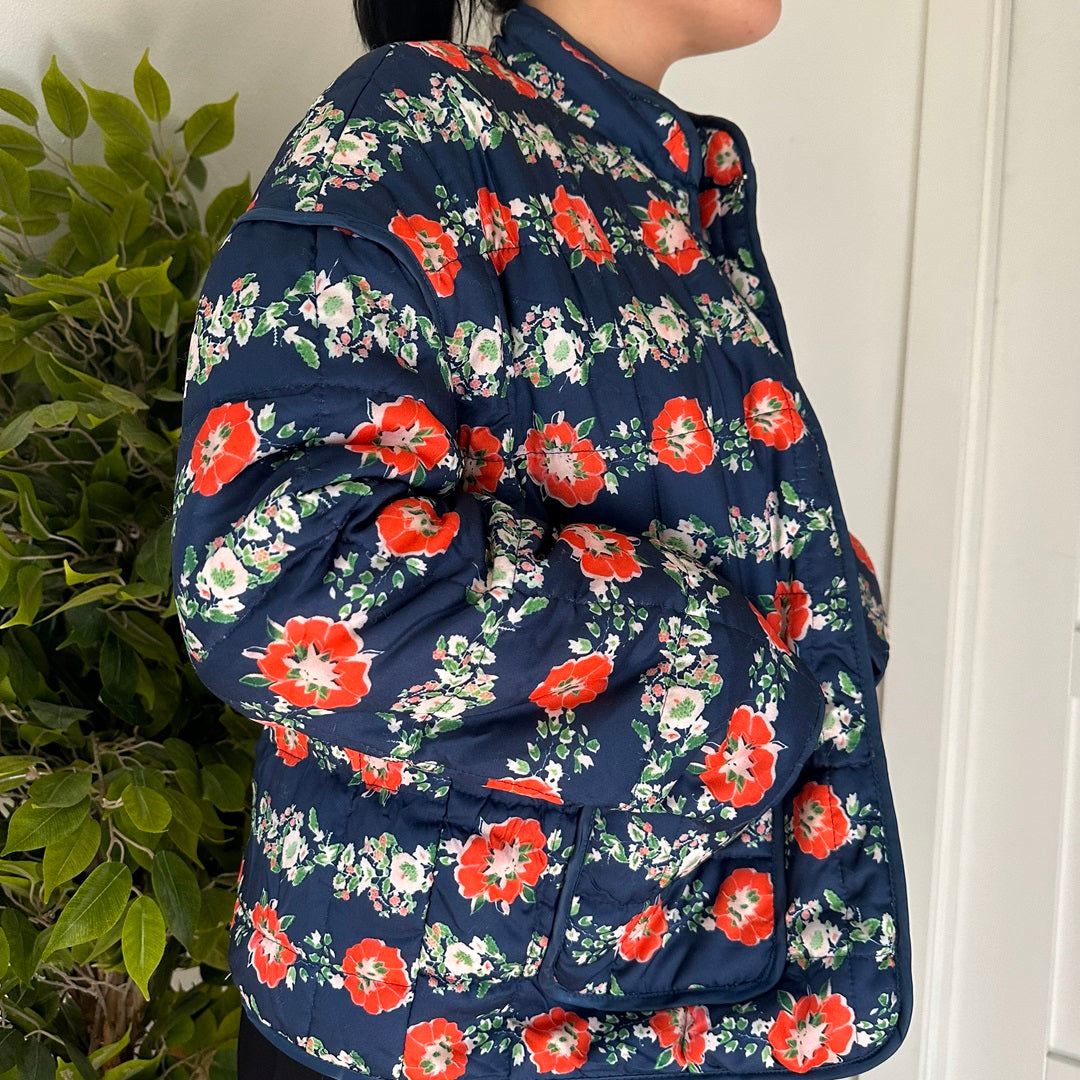 Veste matelassée à fleurs Zuri 