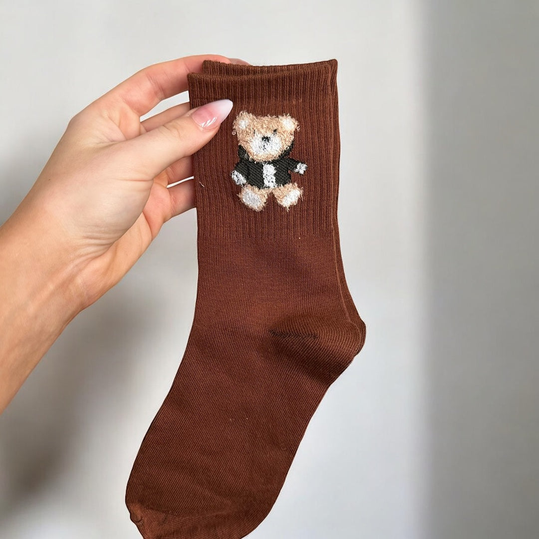 Embroidered Bear Socks Pack