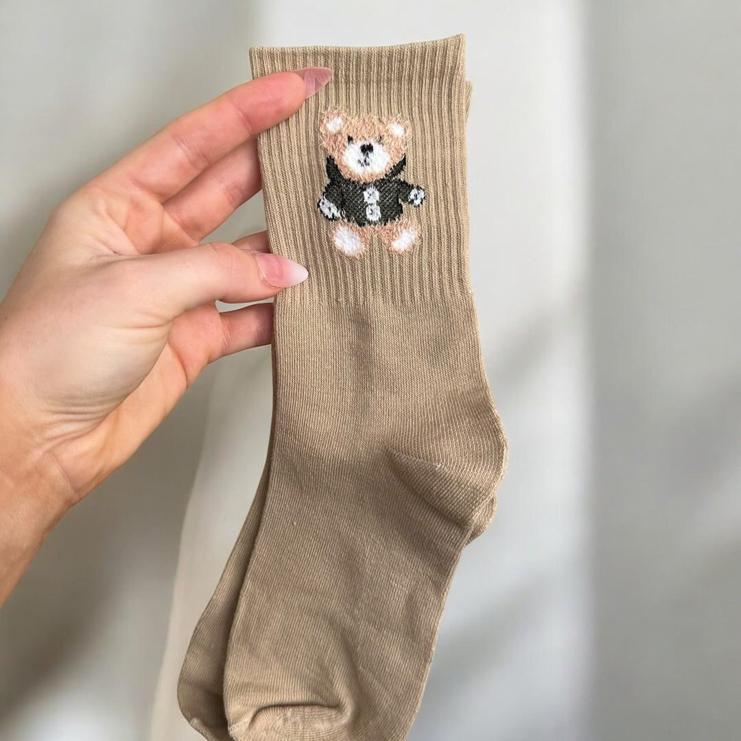 Embroidered Bear Socks Pack