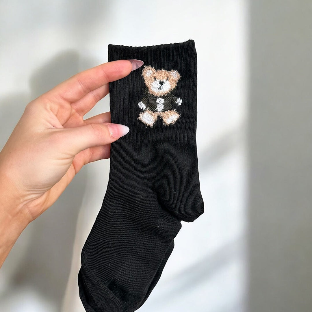 Embroidered Bear Socks Pack