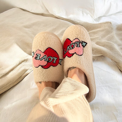 Love Cupid Plush Slippers