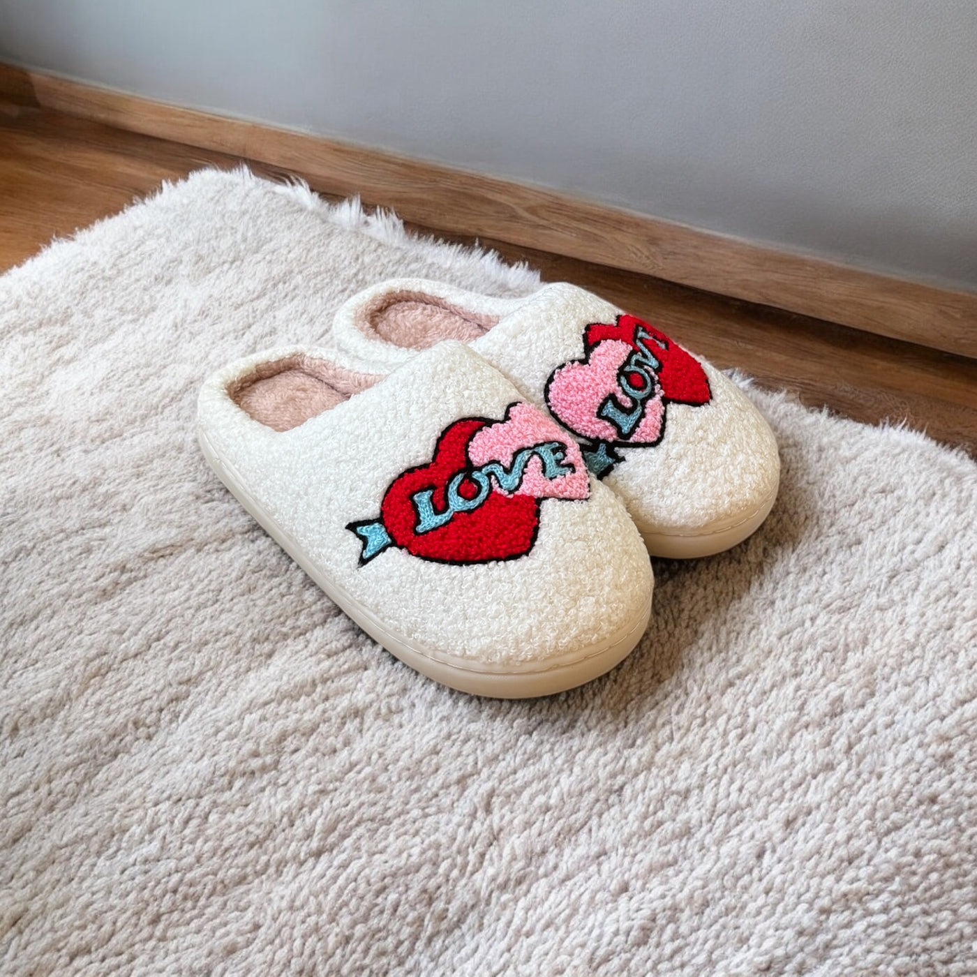 Love Cupid Plush Slippers