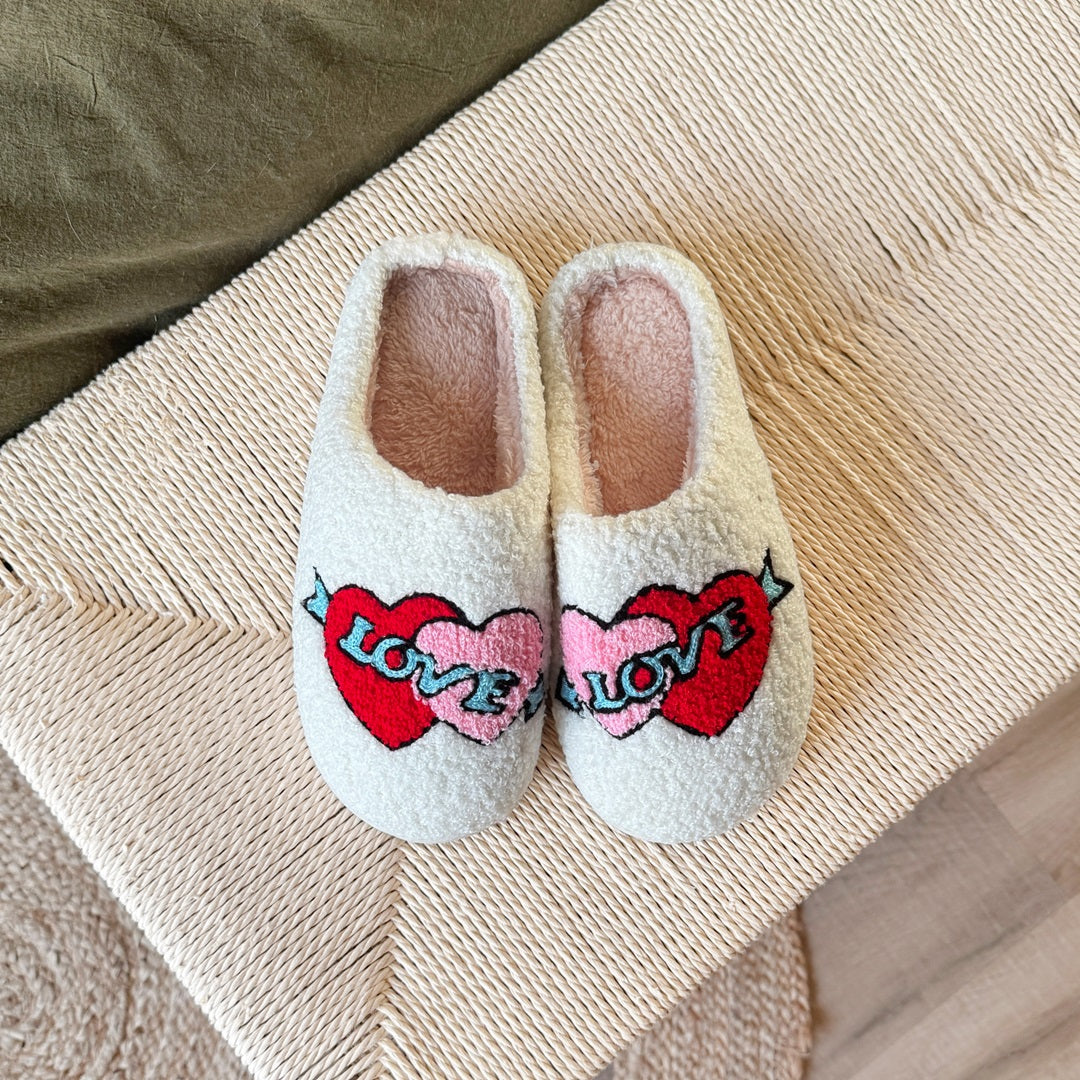 Love Cupid Plush Slippers