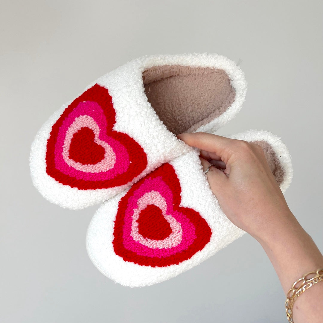 Vintage Heart Slippers