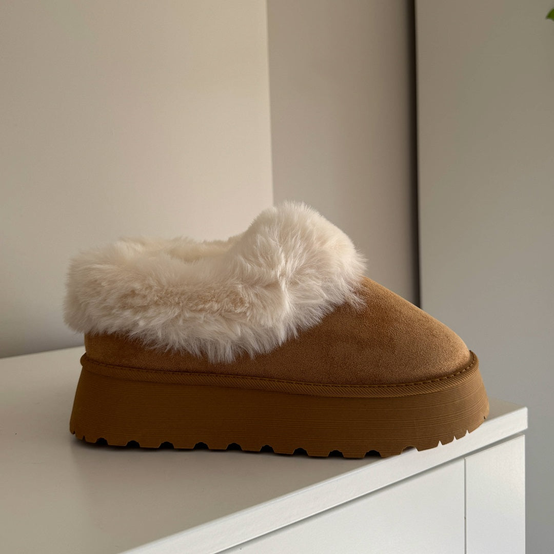 Nordic Fur Lined Platform Sandals