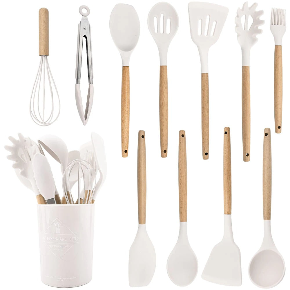  Silicone Kitchen Utensils 10 Piece Cooking Utensil Set, Made of  FDA Grade, BPA Free Silicone, Heat Resistant up to 450 Degrees Fahrenheit,  Non Stick Stain & Ordor Resistant, Dishwasher Safe 