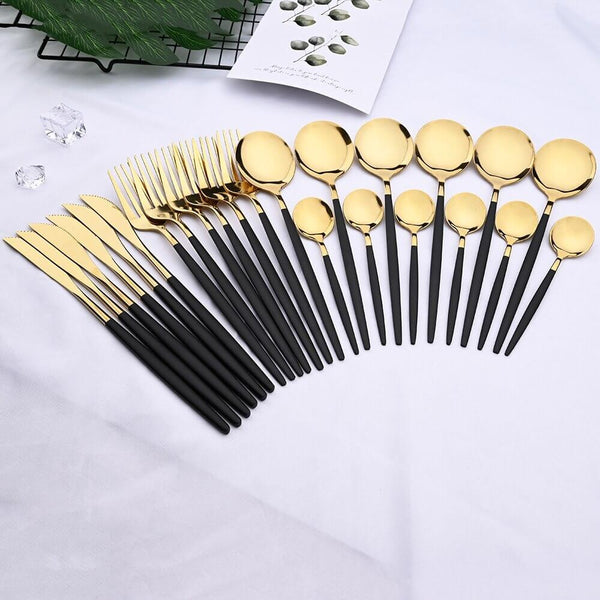 Brand outlet New Black and Gold Flatware