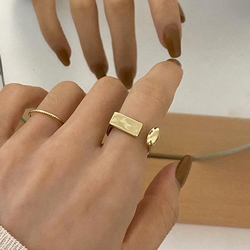 Iona Geometric Gold Ring