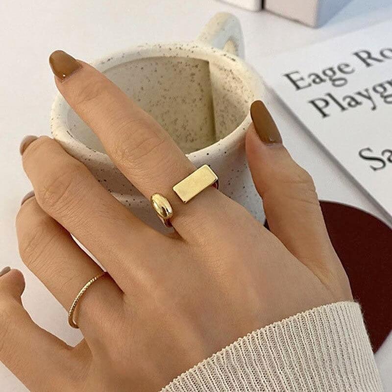 Iona Geometric Gold Ring