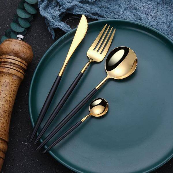 Brand online New Black and Gold Flatware